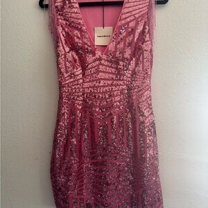 Superdown Pink Sequin Dress